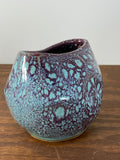 Blue and purple ceramic decorative vase